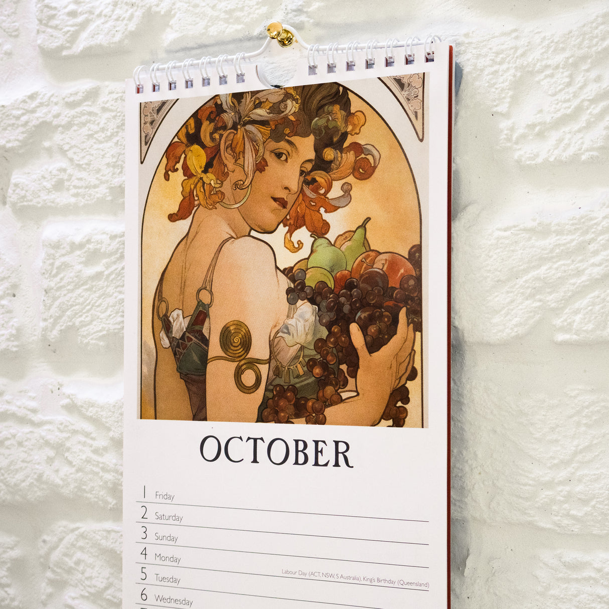 Art Noveau Slim Wall Calendar 2027