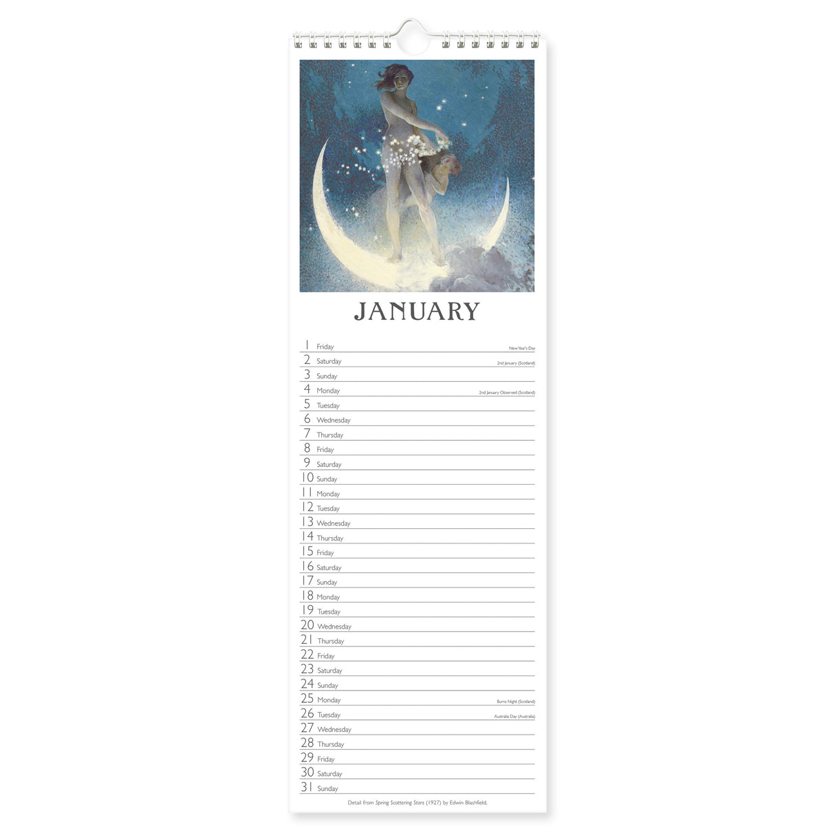 Art Noveau Slim Wall Calendar 2027