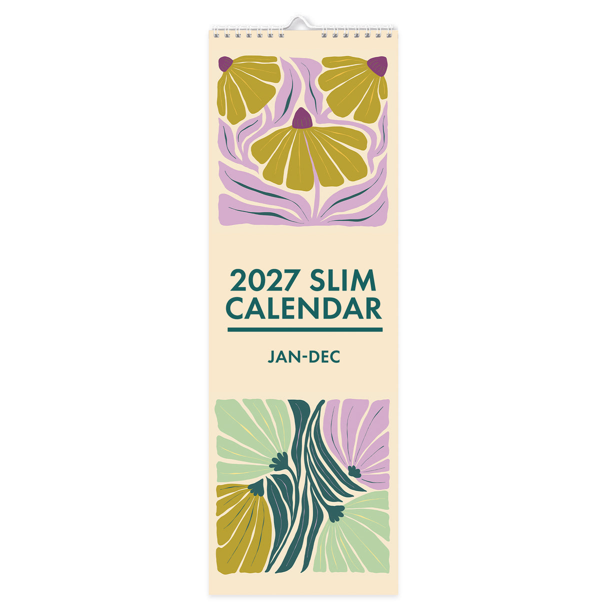 Floral Patterns Slim Wall Calendar 2027