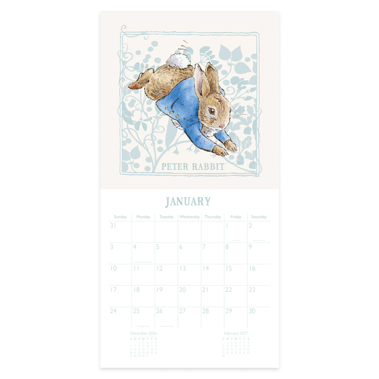 Peter Rabbit Square Wall Calendar 2027