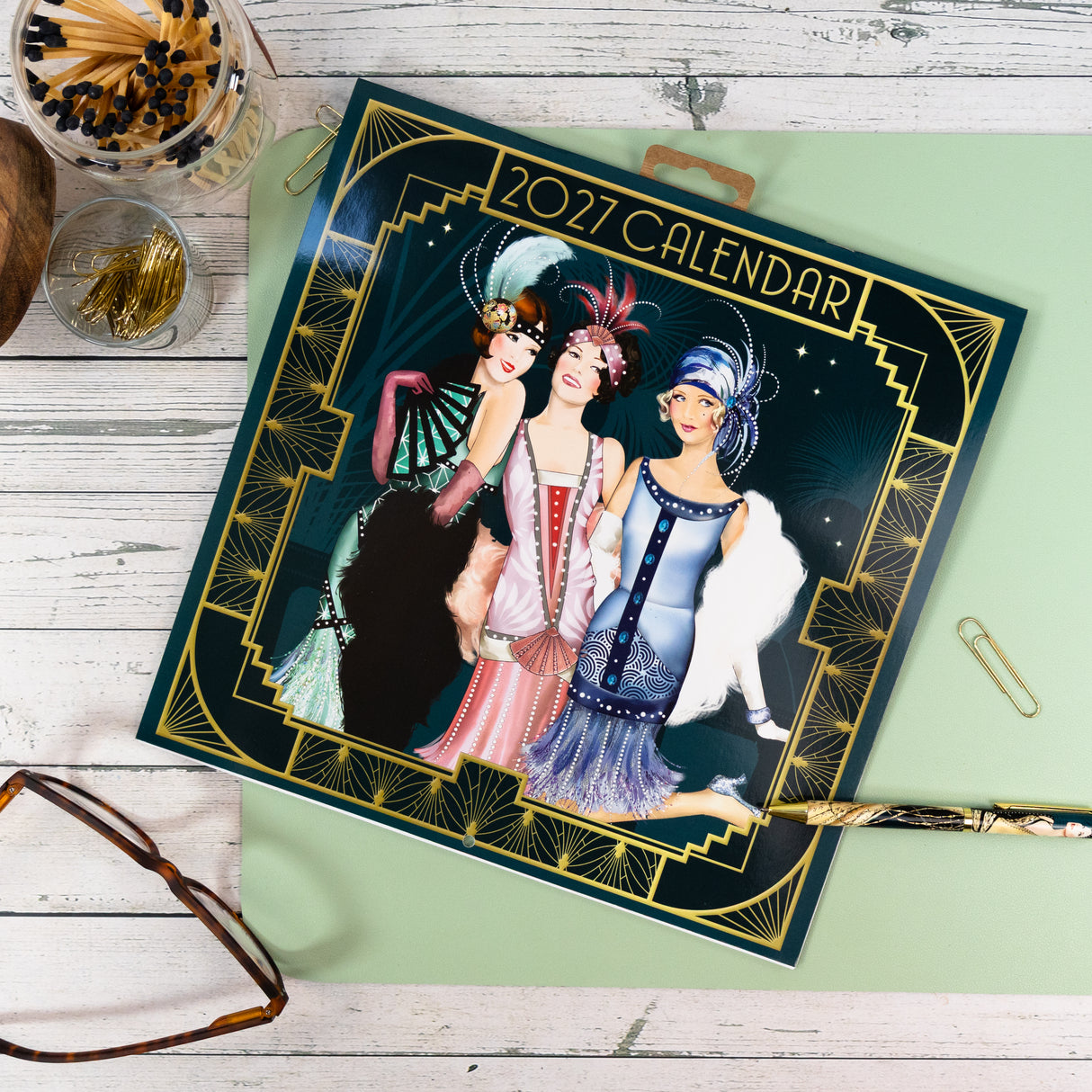 Claire Coxon Art Deco Square Wall Calendar 2027