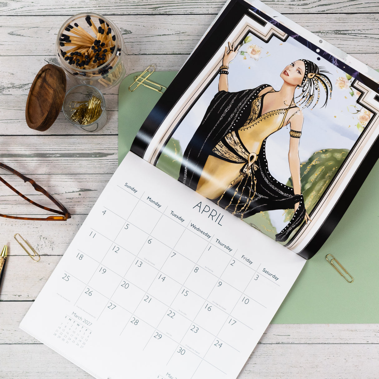 Claire Coxon Art Deco Square Wall Calendar 2027