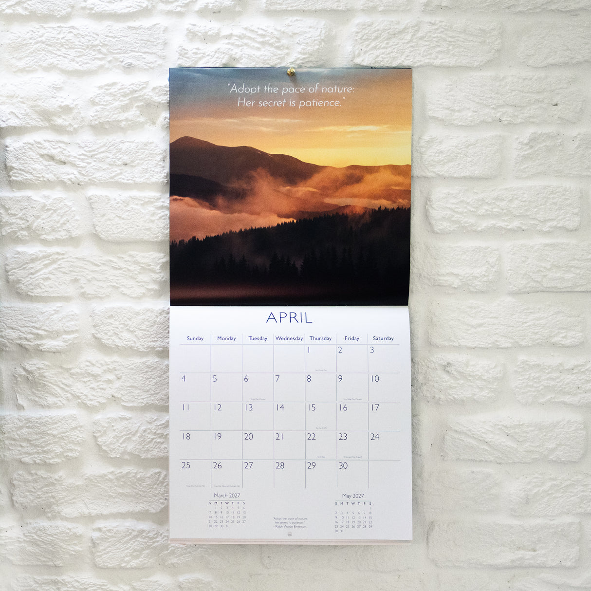 Mindfulness Square Wall Calendar 2027