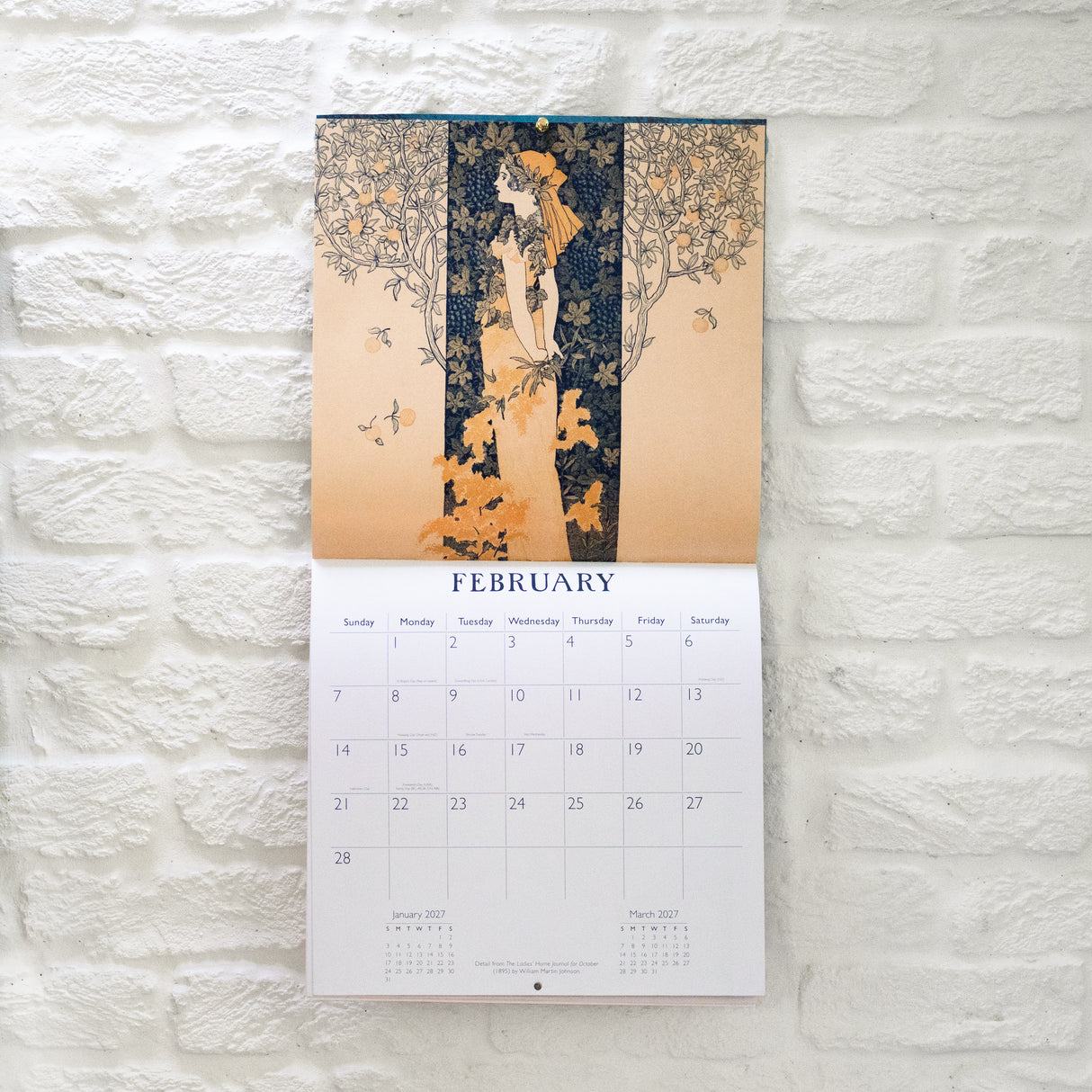 Art Noveau Square Wall Calendar 2027