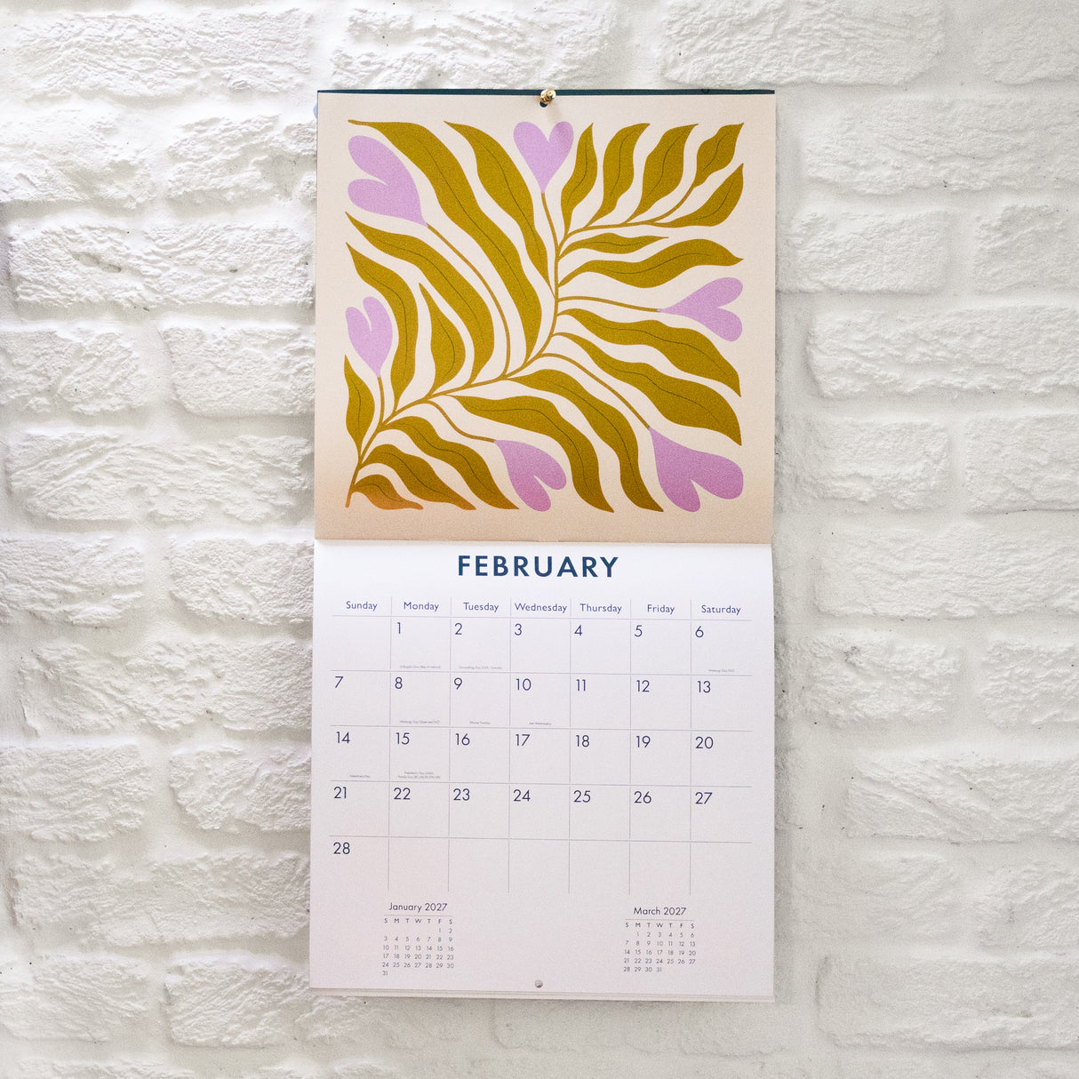 Floral Patterns Square Wall Calendar 2027