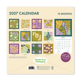 Floral Patterns Square Wall Calendar 2027