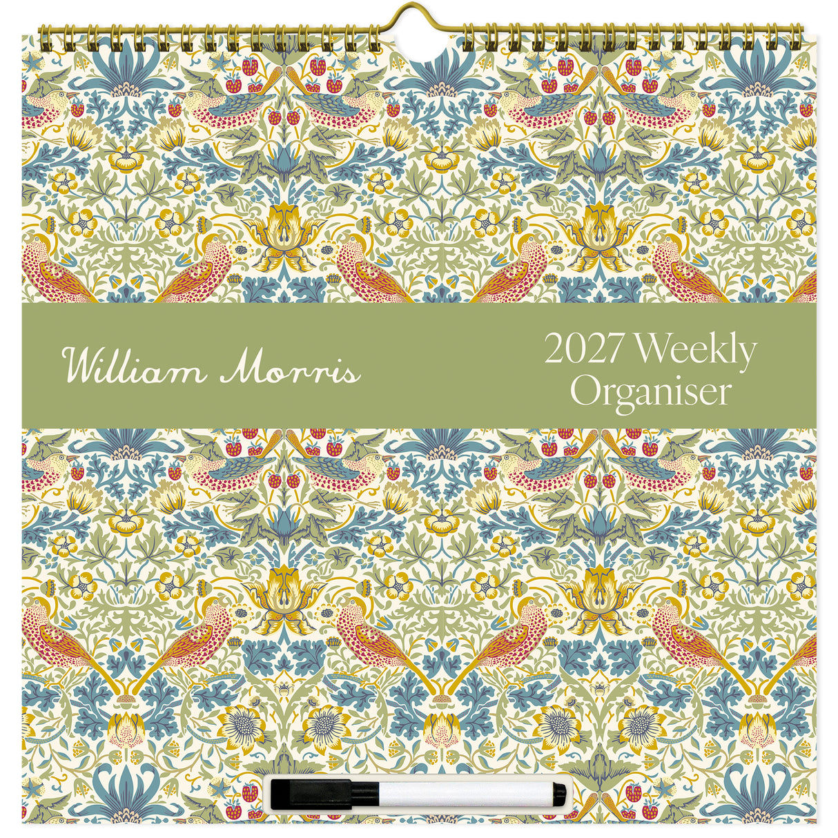 William Morris Weekly Organiser Calendar 2027