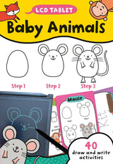 Children’s LCD Tablet & Flashcard Set - Baby Animals