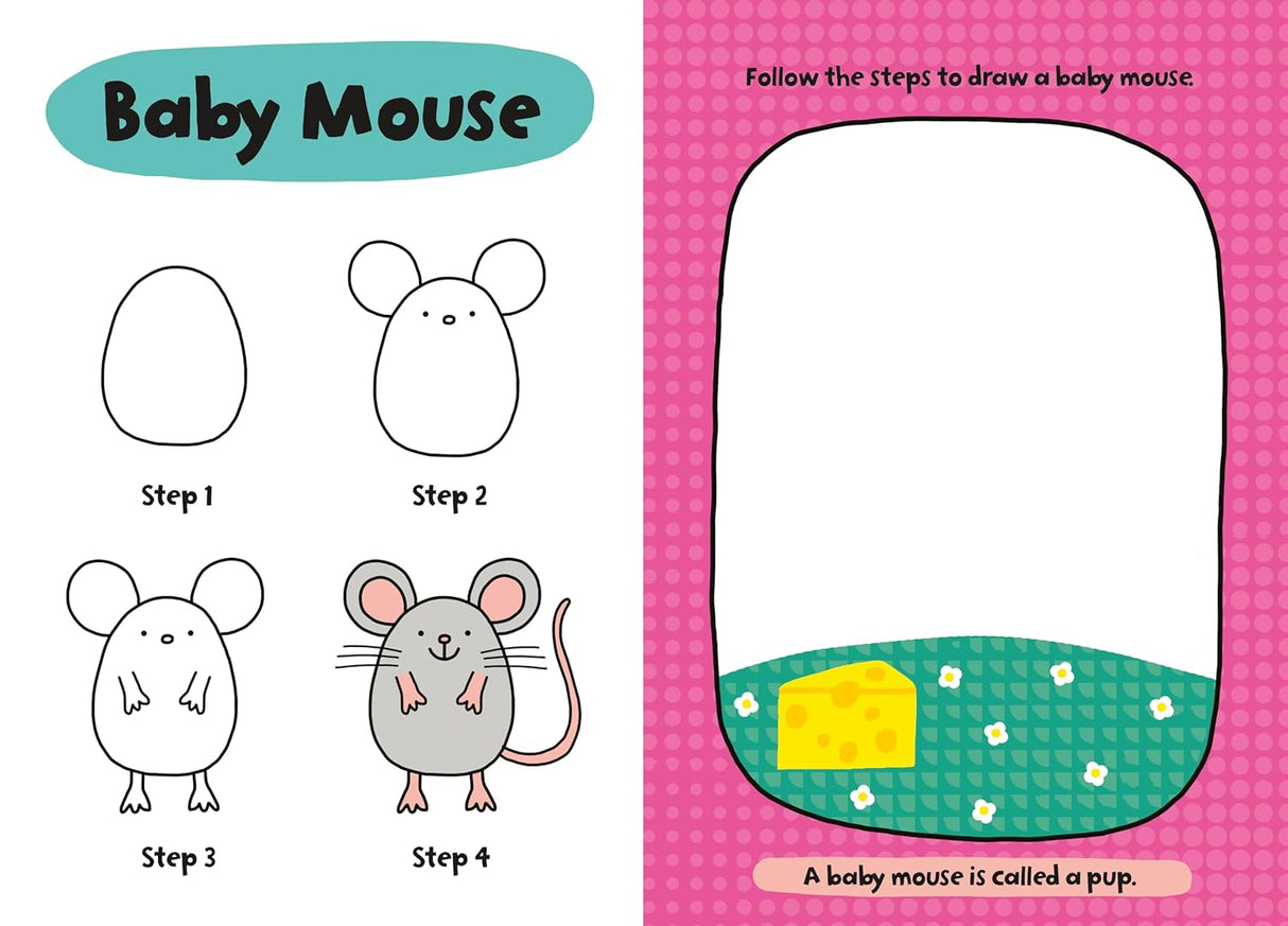 Children’s Learn-To-Draw Activity Book - Baby Animals