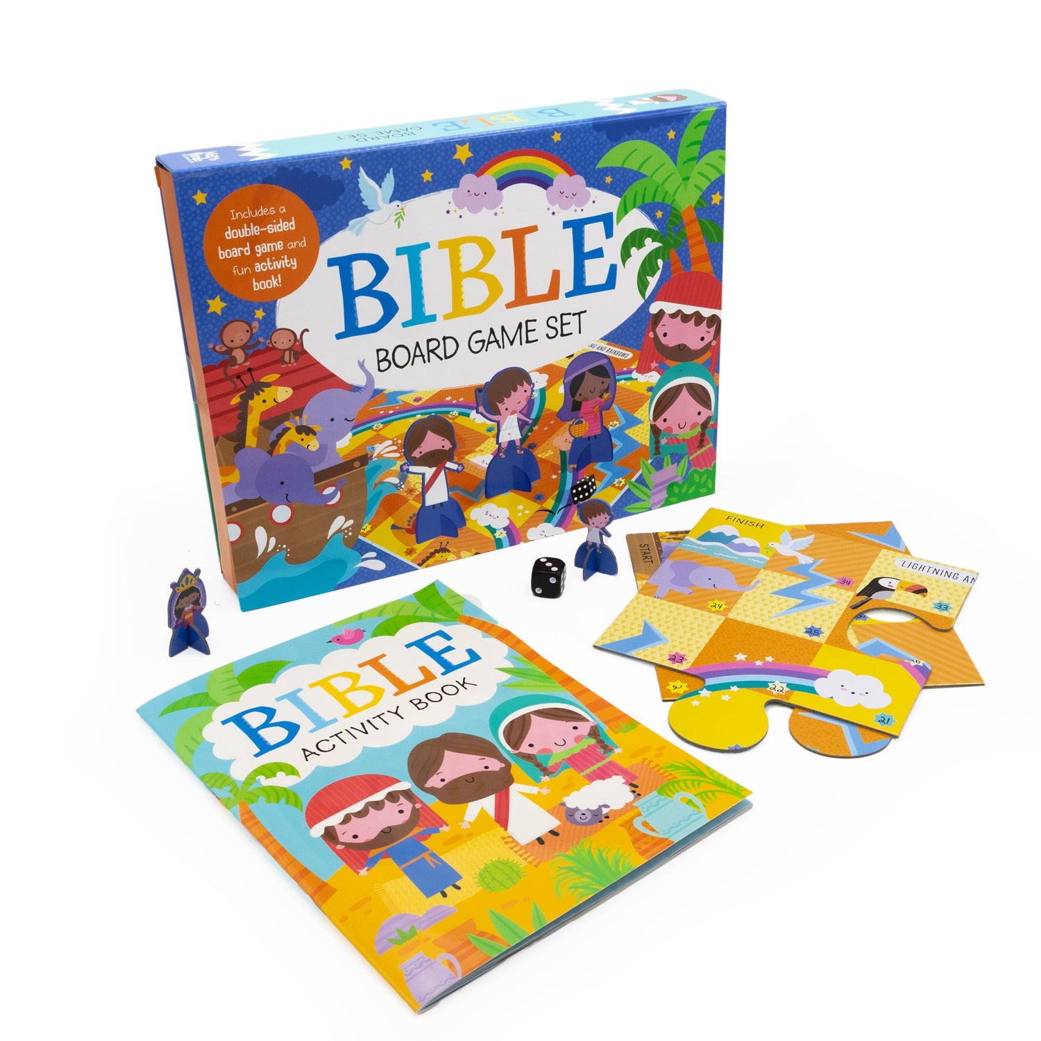 Bible Board Game Set - Includes 2 Games and Activity Book