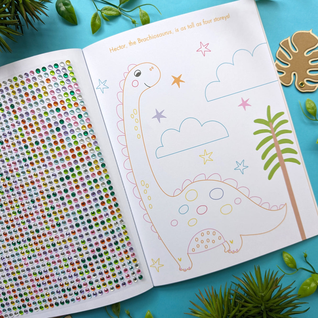 My Gem Art Colouring Book: Dinosaurs - 1000 Gems for Kids