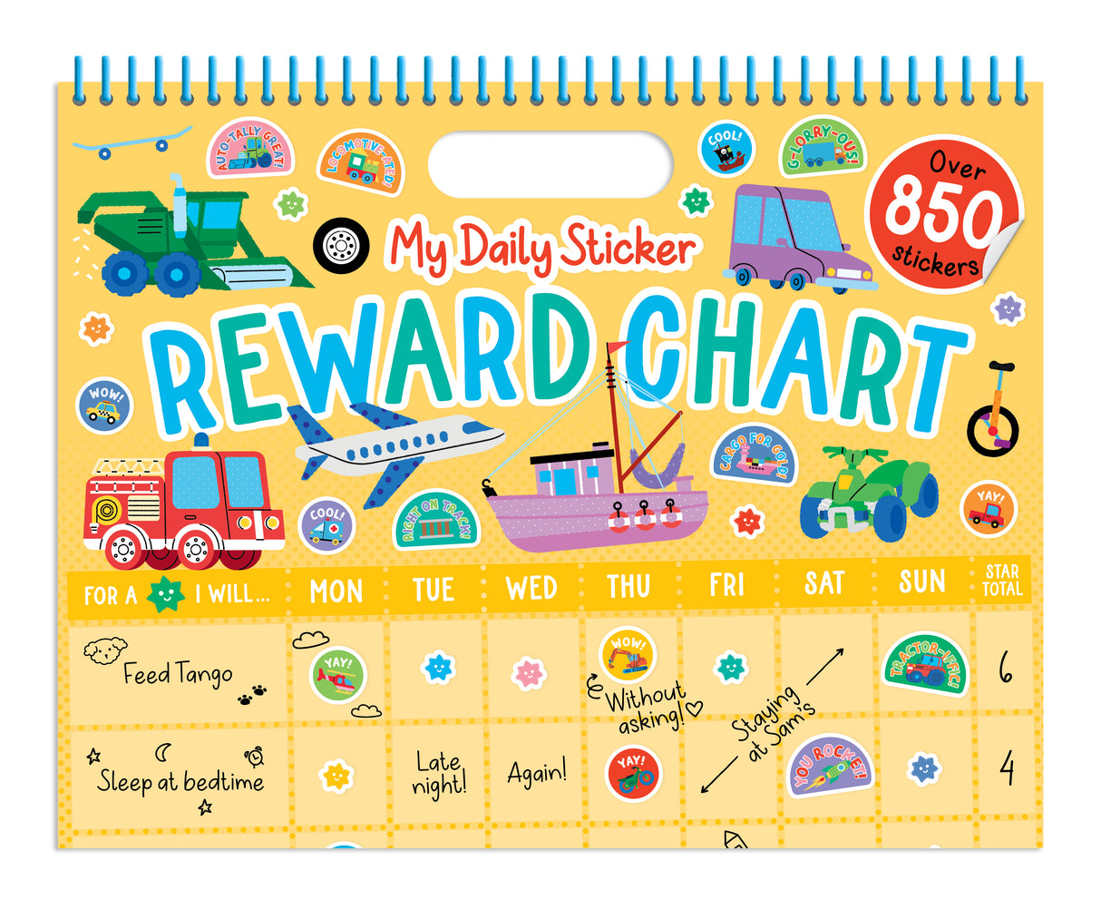 My Daily Sticker Reward Chart - Vehicles