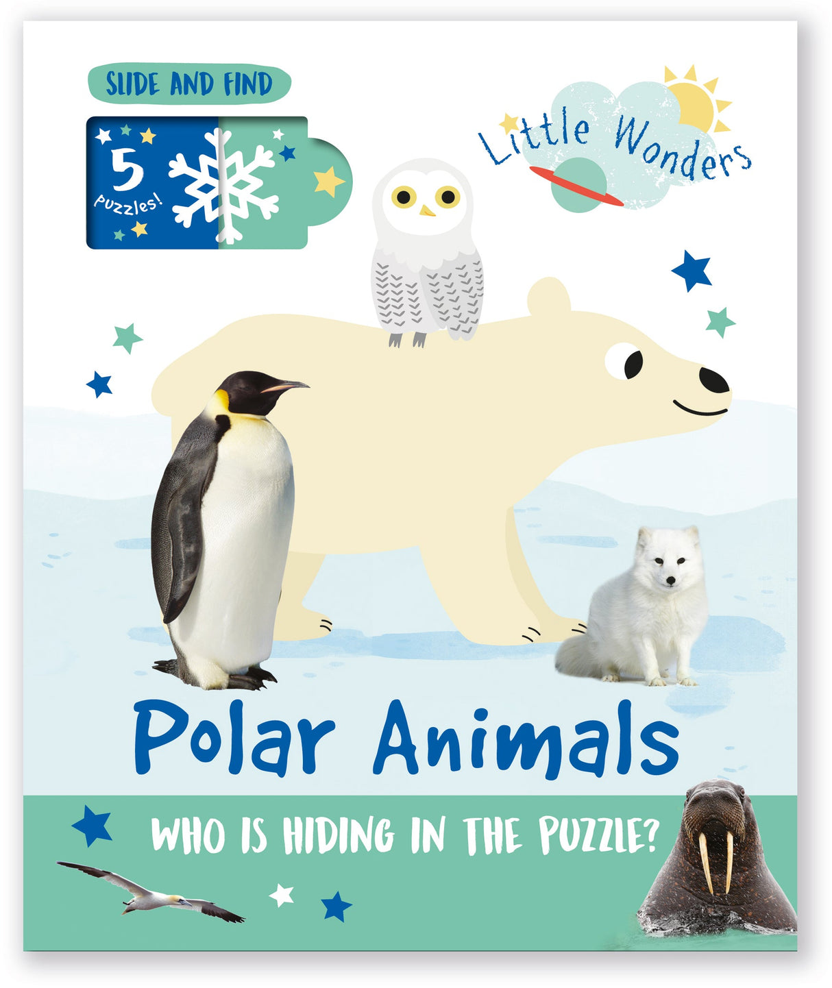 Polar Animals: Who is Hiding in the Puzzle? - Children’s Puzzle Slider Book