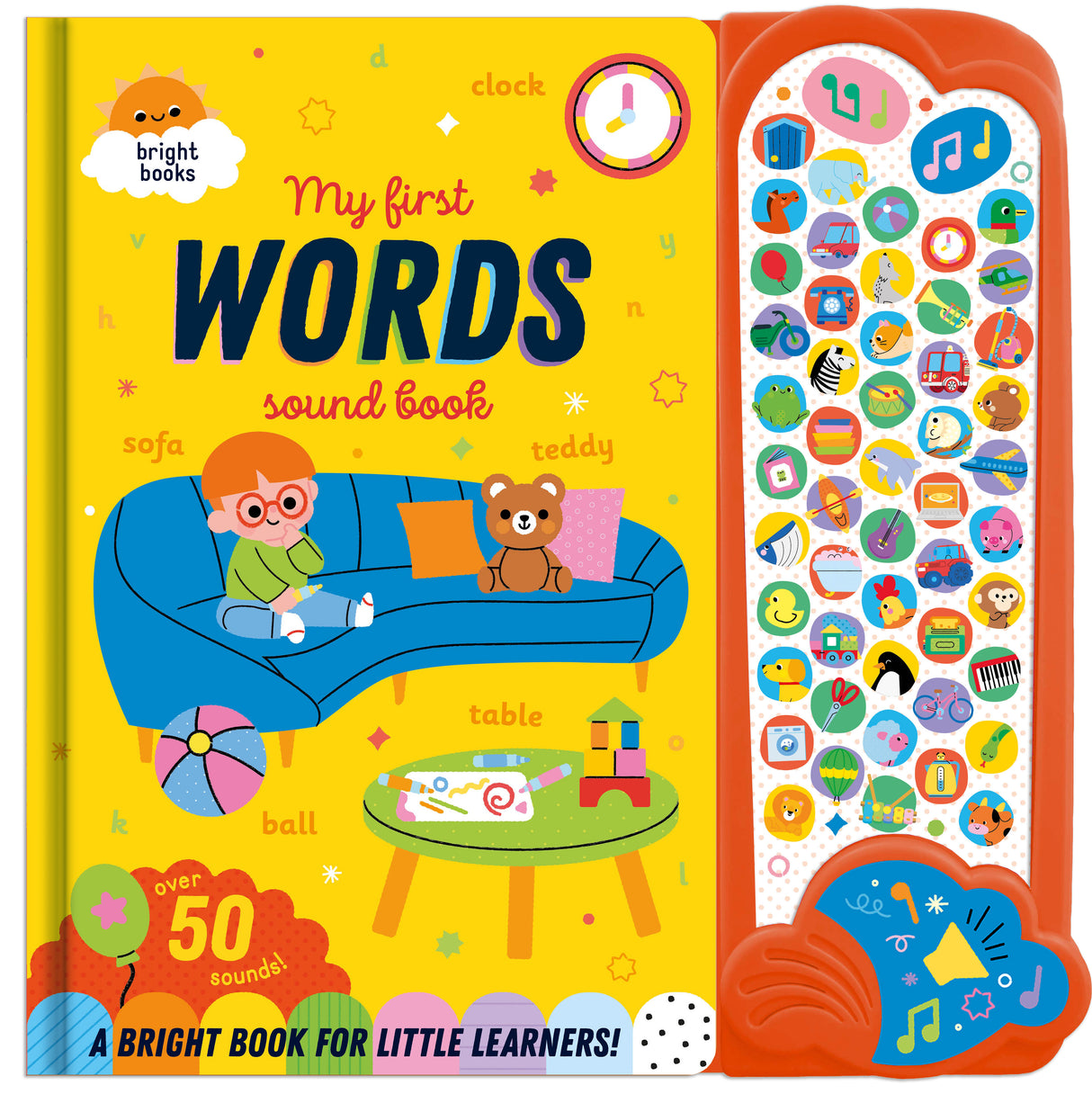 My First Words Sound Book - Giant Fold-Out Sound Book with 50 Words for Children
