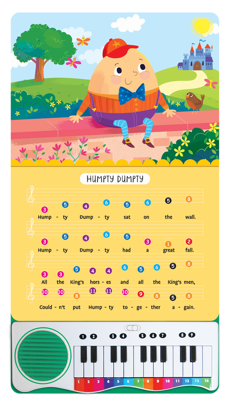Humpty Dumpty - Colour-Coded Nursery Rhyme Piano Book