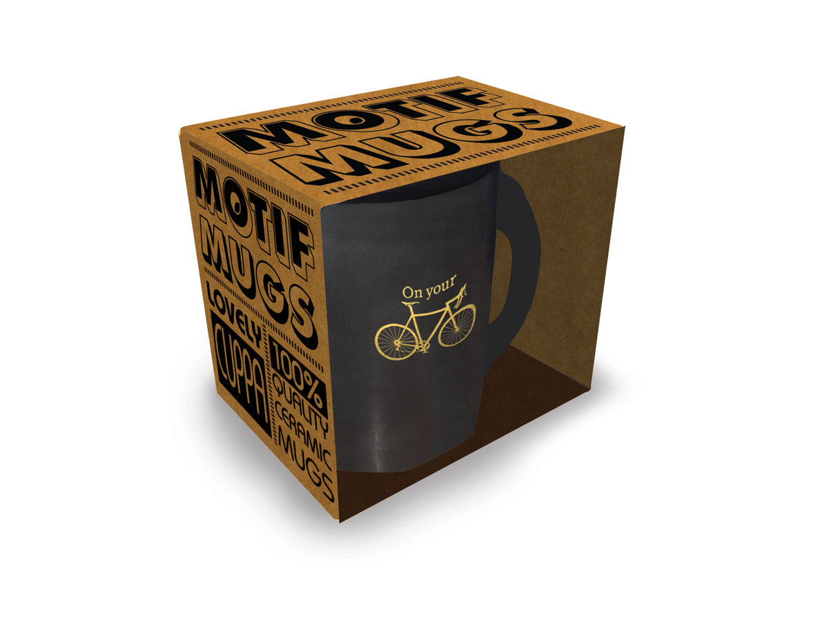 Motif Black Mug in Gift Box - On Your Bike
