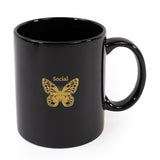 Motif Black Mug in Gift Box - Social Butterfly