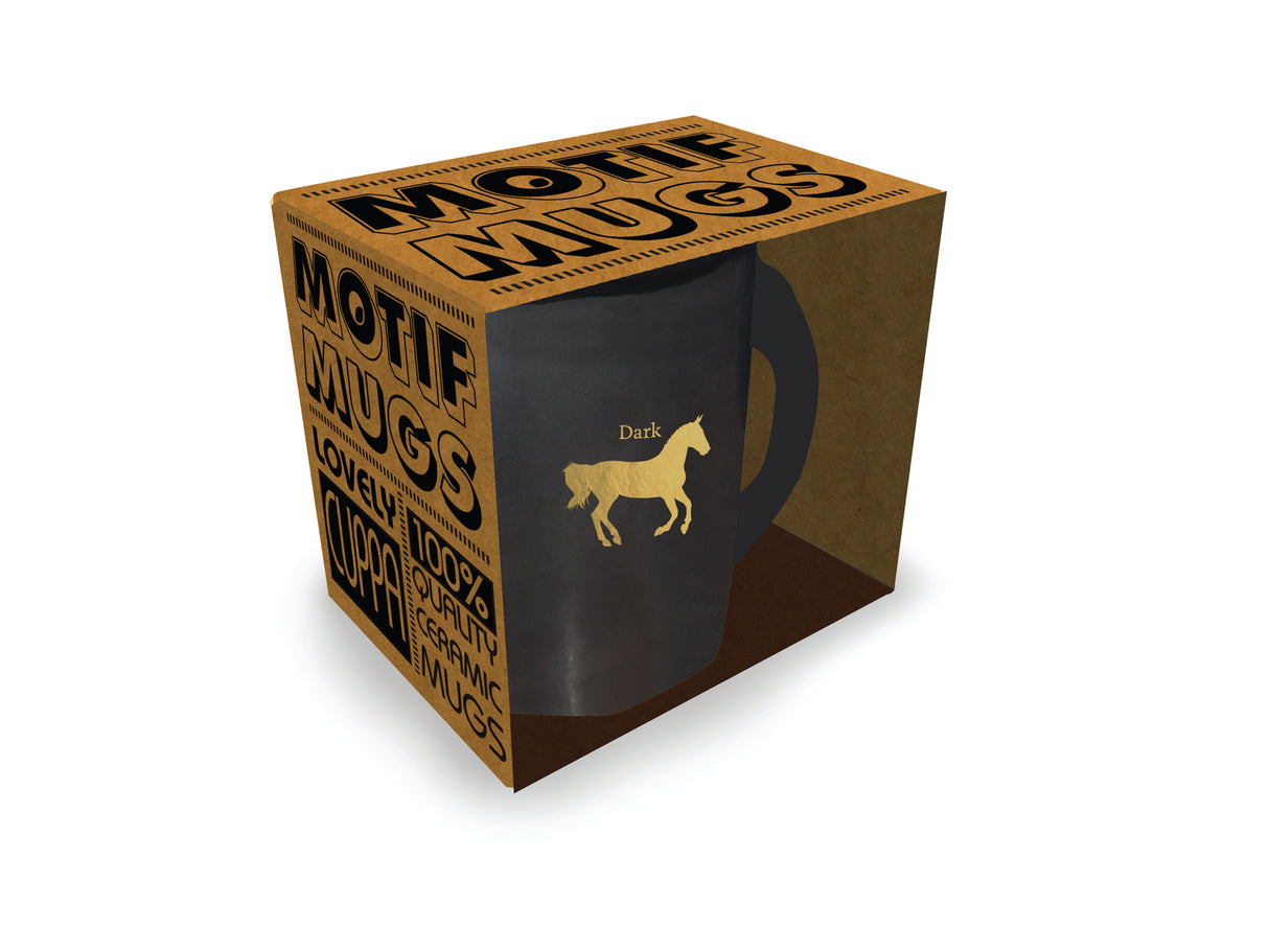 Motif Black Mug in Gift Box - Dark Horse