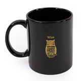 Motif Black Mug in Gift Box - Wise Owl
