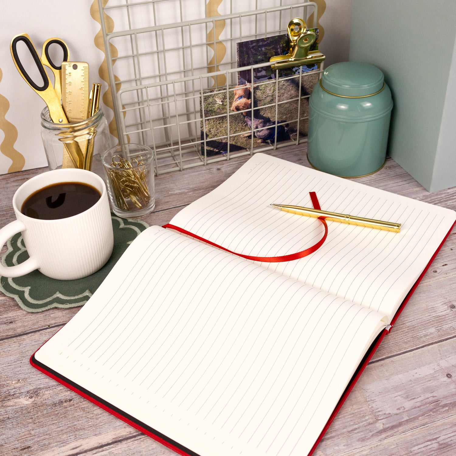 RK Red B5 Journal Notebook – Classic Hardback Design