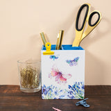 Square Pen Pot - Butterfly Design