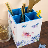 Square Pen Pot - Butterfly Design