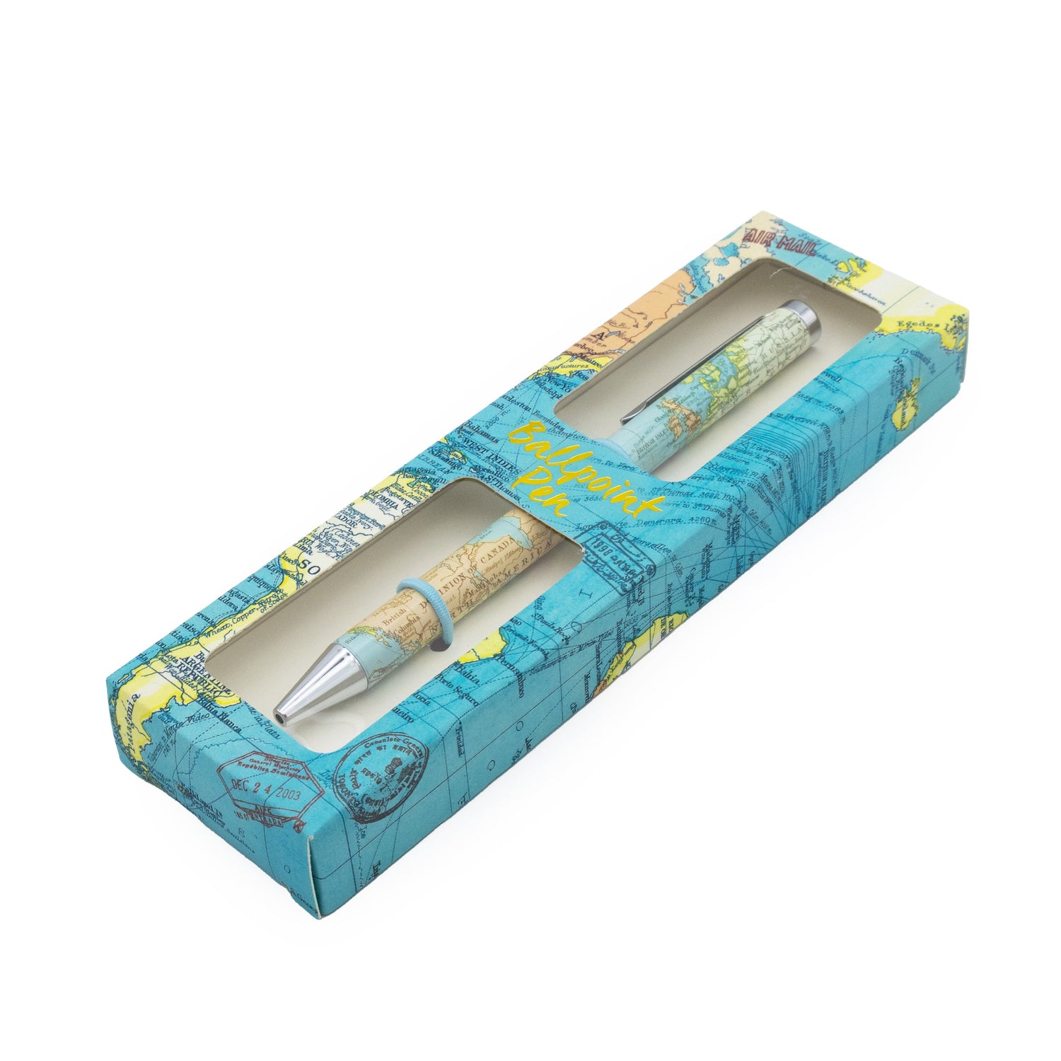Vintage Map Ballpoint Pen in Gift Box