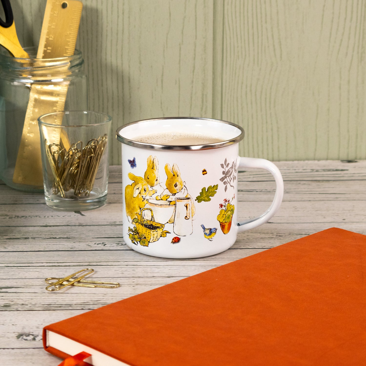 Flopsy Bunnies Enamel Mug - Classic Beatrix Potter Design