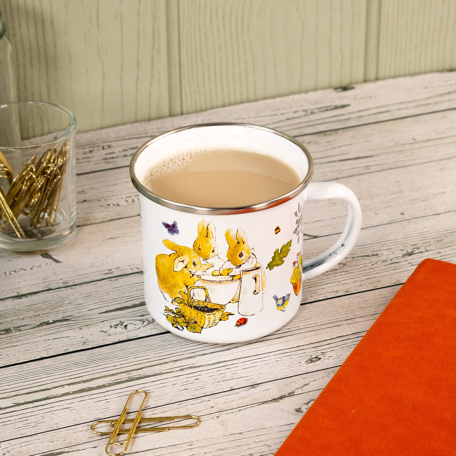 Flopsy Bunnies Enamel Mug - Classic Beatrix Potter Design
