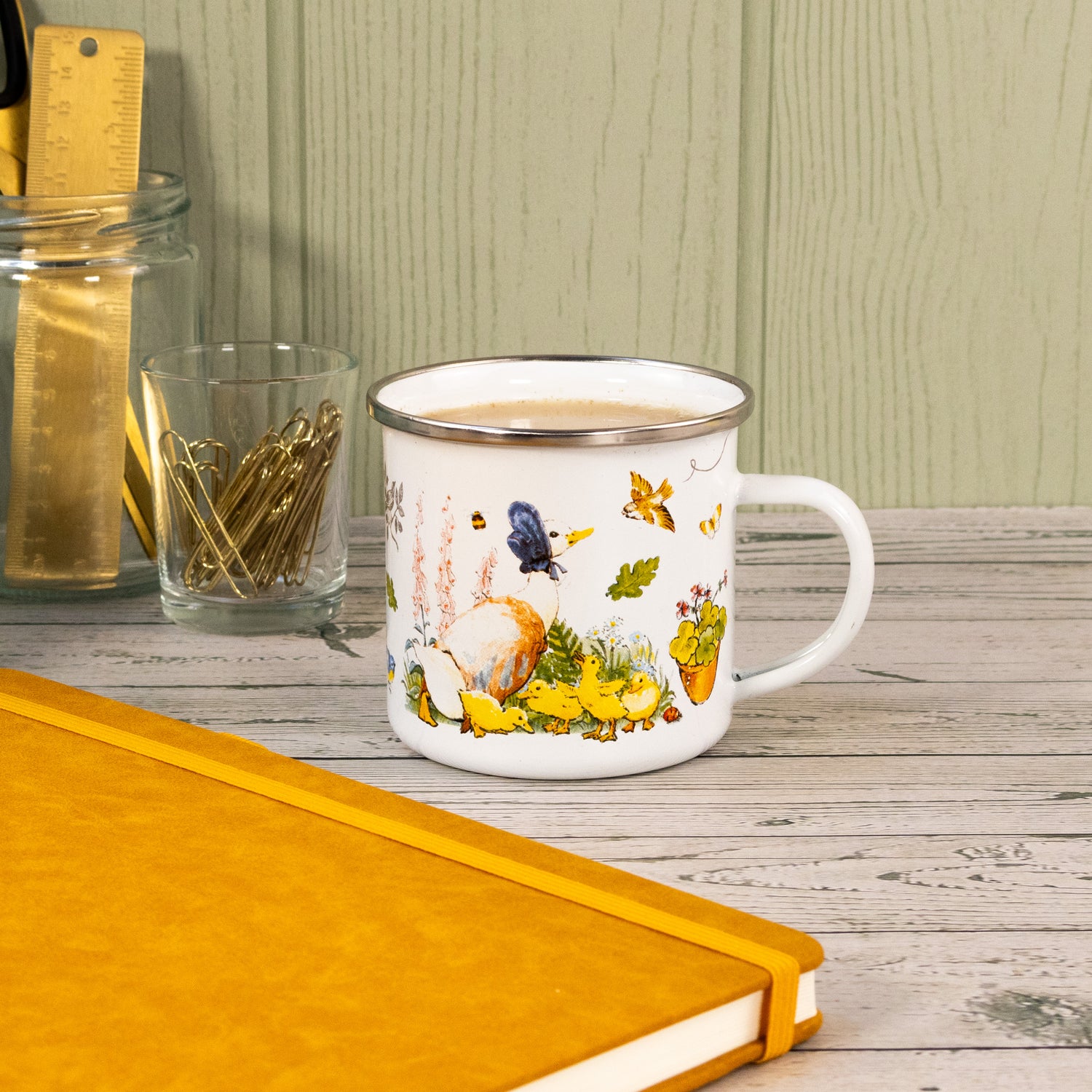 Jemima Puddle-Duck Enamel Mug - Classic Beatrix Potter Design