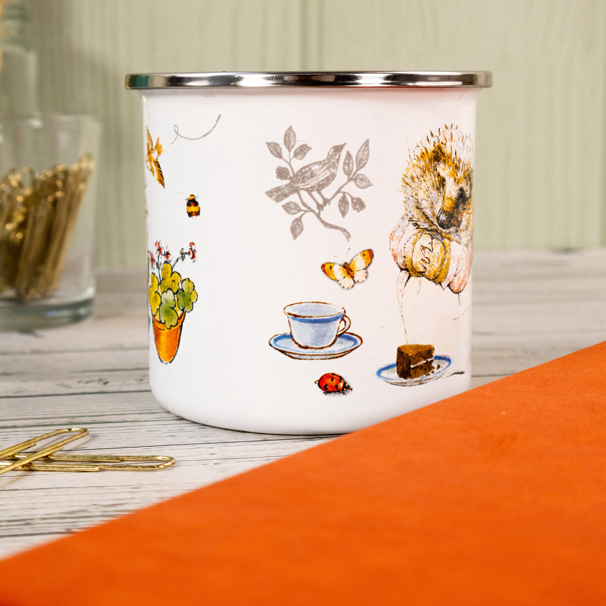 Mrs. Tiggy-Winkle Enamel Mug - Classic Beatrix Potter Design