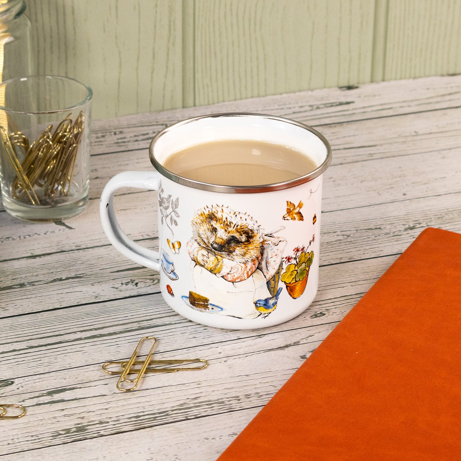 Mrs. Tiggy-Winkle Enamel Mug - Classic Beatrix Potter Design