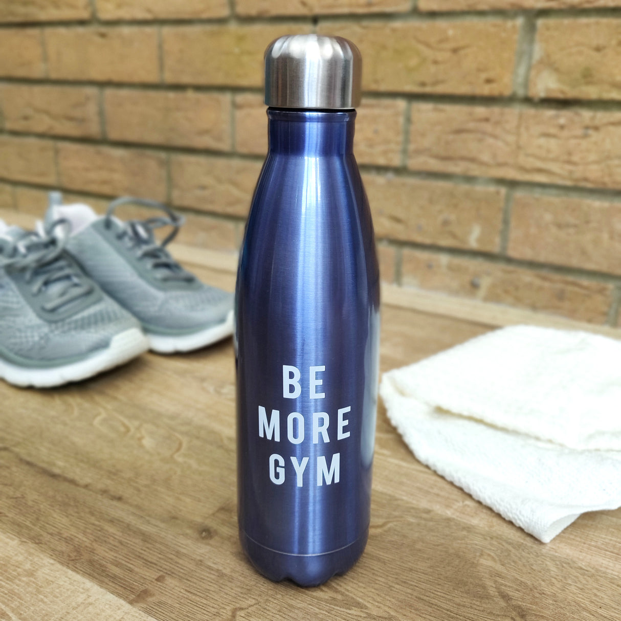 Metallic Hydration Bottle - “Be More Gym” 1L Sports Bottle