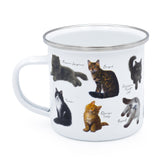 Patricia MacCarthy Cat Design Enamel Mug - Popular Cat Breeds