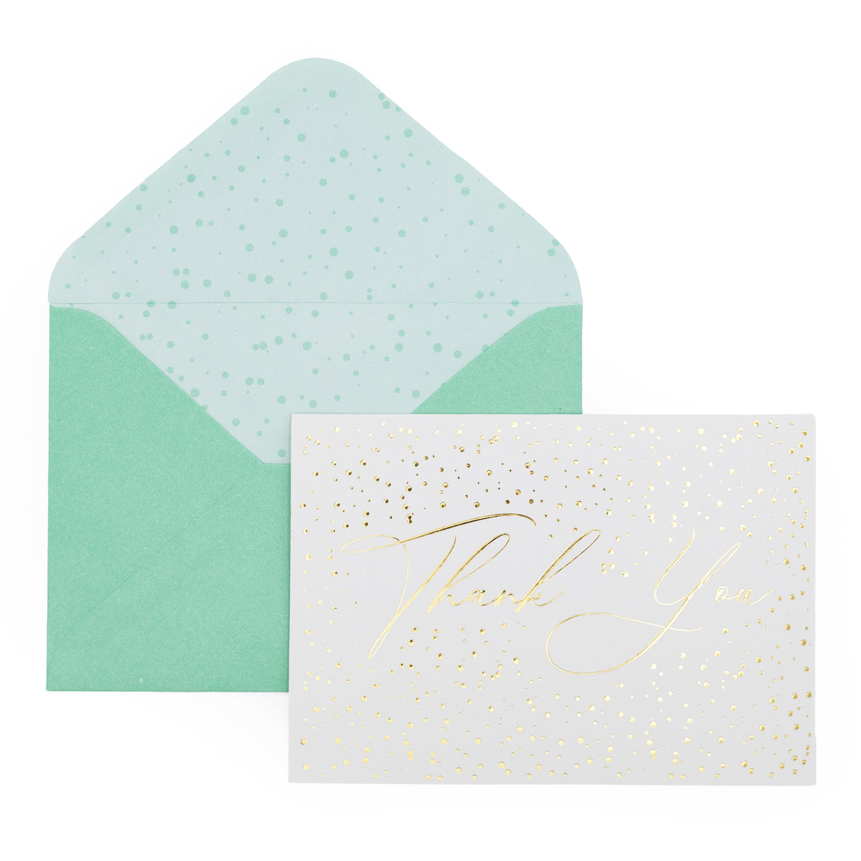 12 Notecards and Envelopes in Gift Box - “Thank You” Spots Design