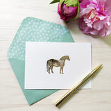 12 Notecards and Envelopes in Gift Box - Horse Design