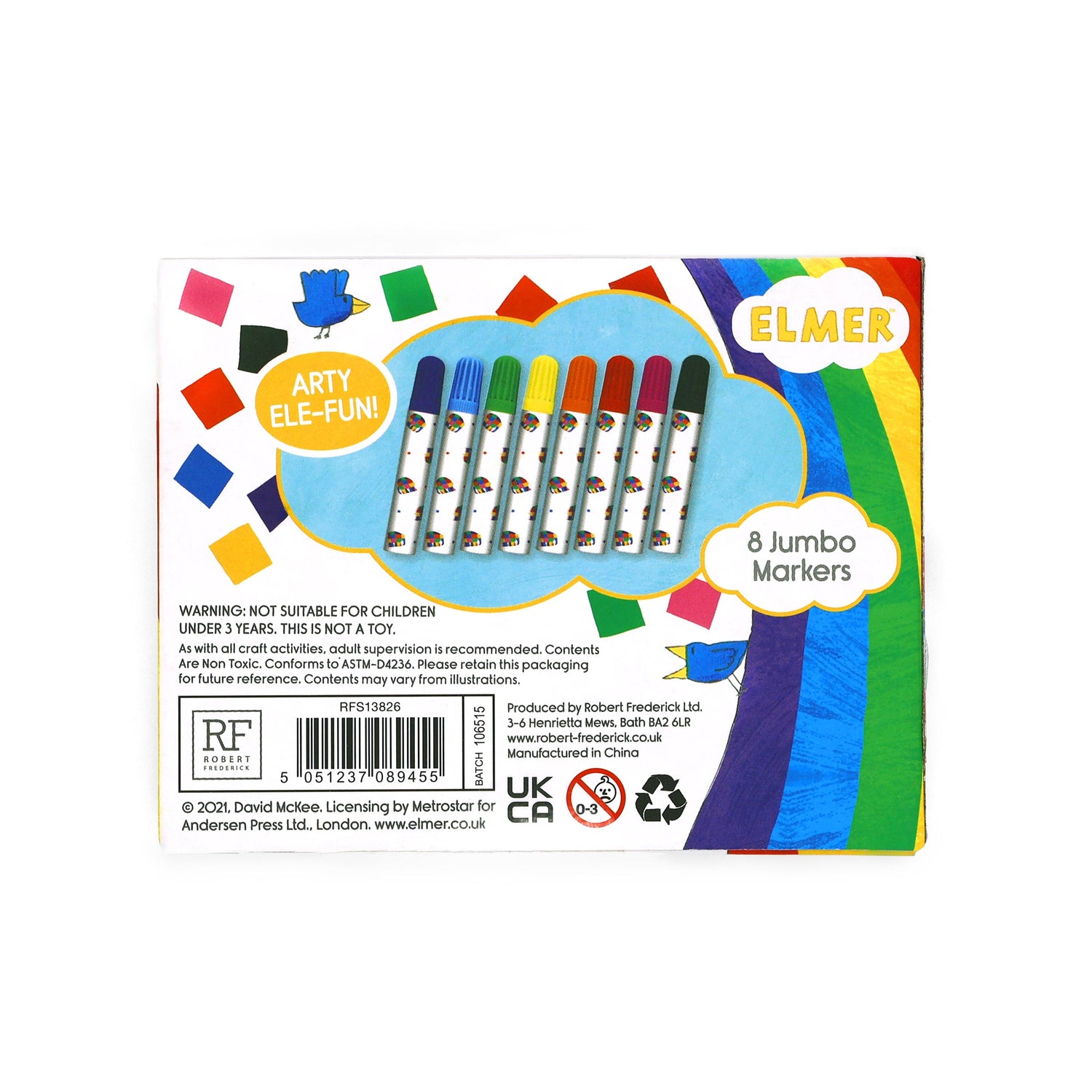 Elmer Set of 8 Jumbo Marker Pens