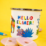 Elmer Enamel Mug - Bright & Colourful Elephant Design