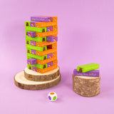 The Gruffalo Tumble Tower Game - Wooden Stacking Set With Dice