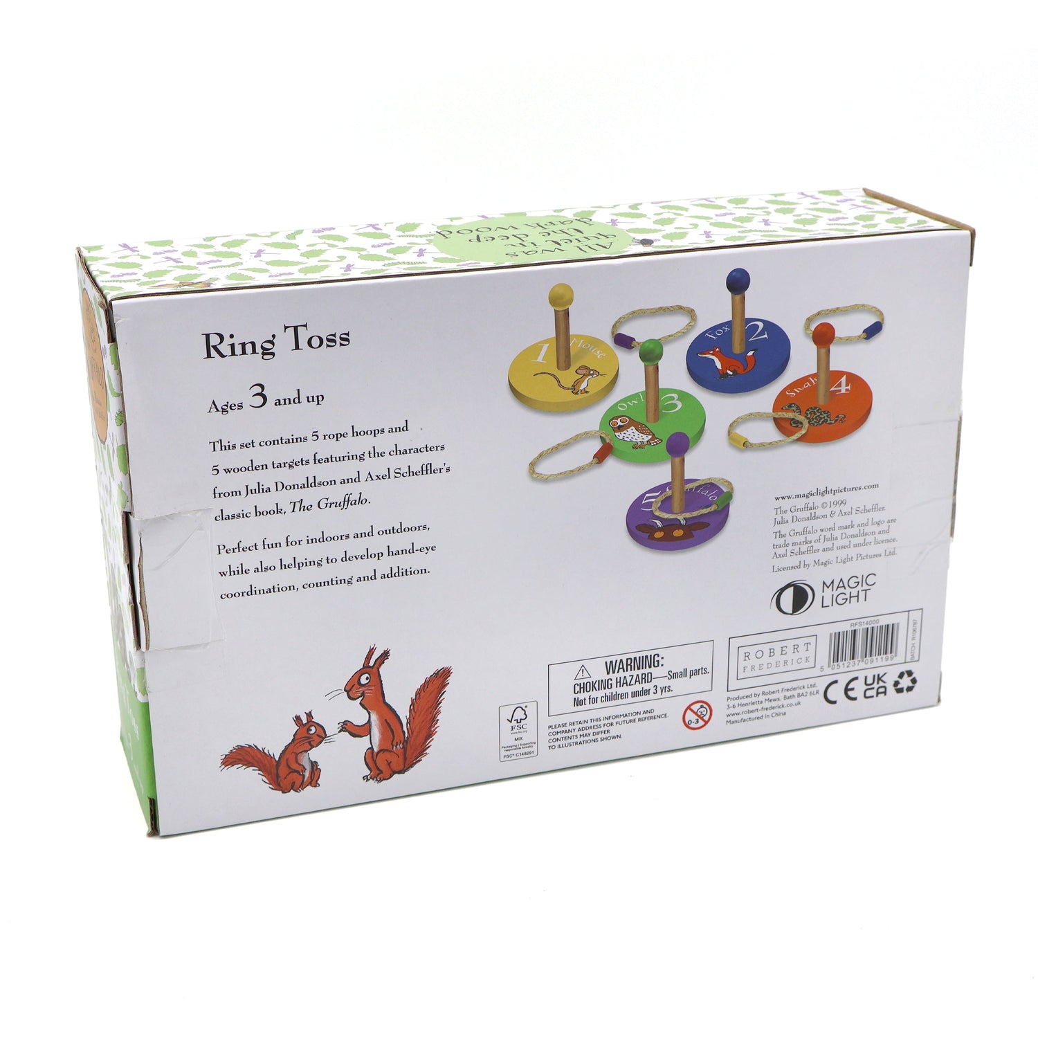 The Gruffalo Children's Wooden Ring Toss Game