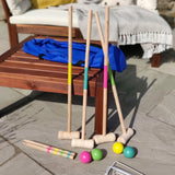 Traditional Wooden Croquet Set - Outdoor Garden Game