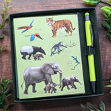 Jungle Animals Notecard & Pen Gift Set