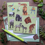 Jungle Animals Notecard & Pen Gift Set