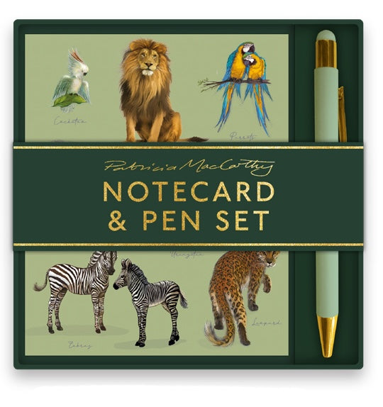 Jungle Animals Notecard & Pen Gift Set