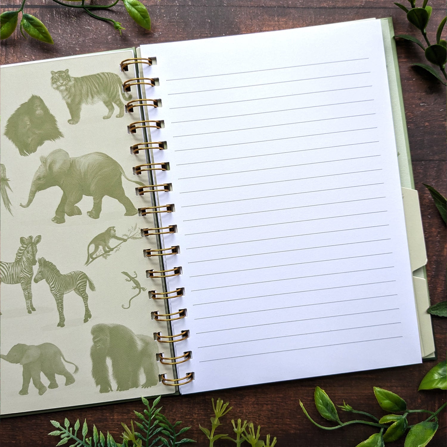 Patricia MacCarthy A5 Notebook With Dividers - Jungle Design