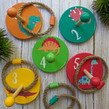 Dinosaurs Children's Wooden Ring Toss Set