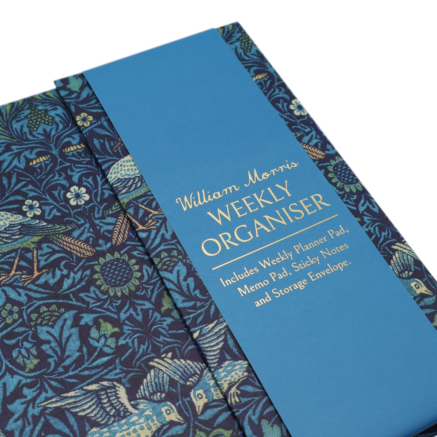 William Morris Weekly Planner Organiser With Sticky Notes - Birds Design