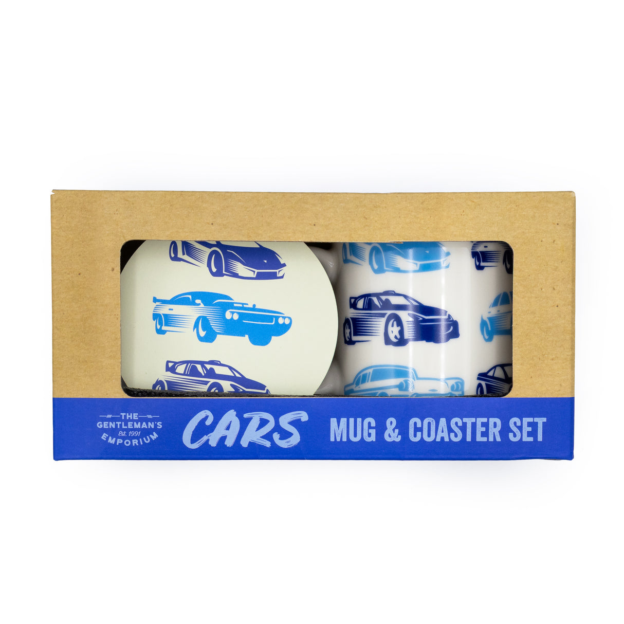 Gentleman’s Emporium Car Mug & Coaster Set Gift Set
