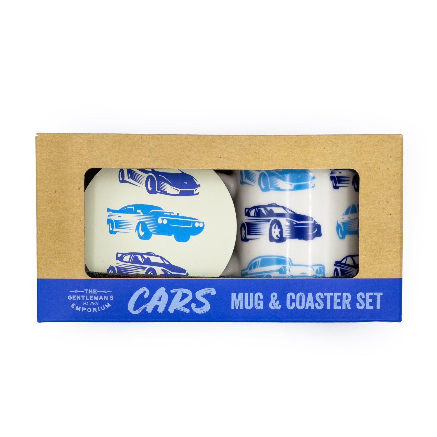 Gentleman’s Emporium Car Mug & Coaster Set Gift Set