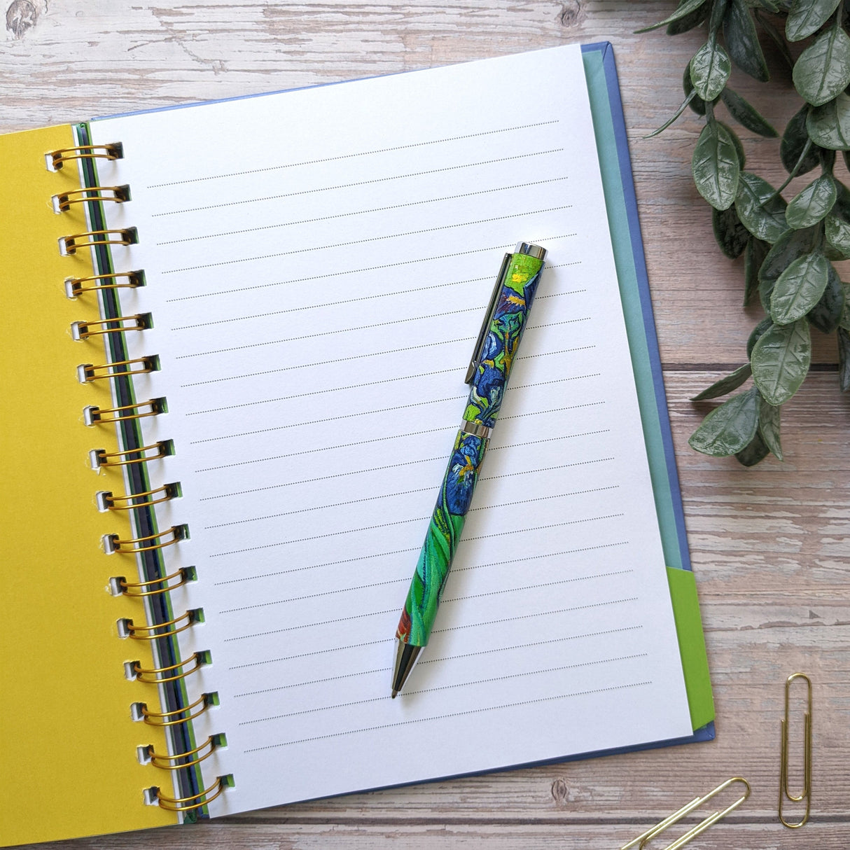 Van Gogh Irises A5 Notebook With Dividers